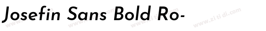 Josefin Sans Bold Ro字体转换